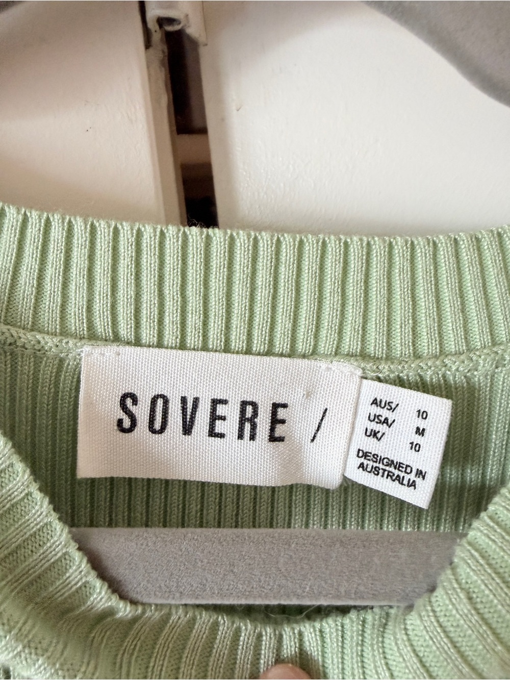 SOVERE Drift Knit Tank in Melon size Medium Crop Green - Picture 4 of 6